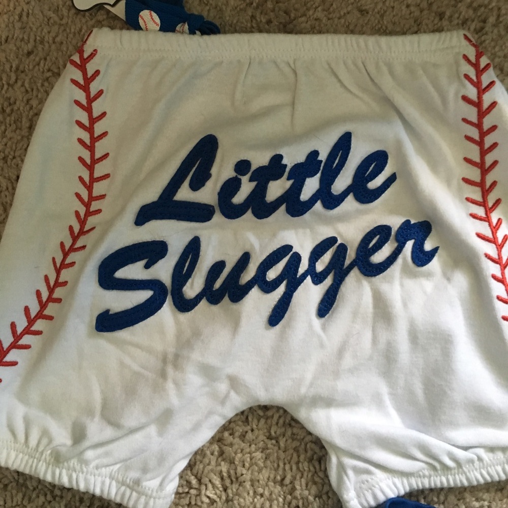 0-6 Months MudPie baseball shorts